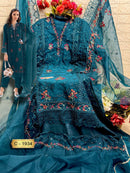 Fepic Rosemeen C 1934 Organza Embroidered With Beautiful Hand Work Pakistani Suits