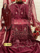 Fepic Rosemeen C 1934 B Organza Embroidered With Beautiful Hand Work Pakistani Suits