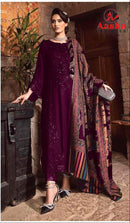 Aasha 1139 D Heavy Reyon With Self Embroidery Worked Casual Pakistani Suits