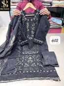 Bin Saeed 402 Readymade Orgenza Emboridery Worked Pakistani Suits