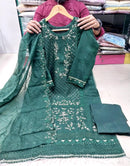 Bin Saeed 402 Readymade Orgenza Emboridery Worked Pakistani Suits