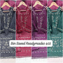 Bin Saeed 402 Readymade Orgenza Emboridery Worked Pakistani Suits
