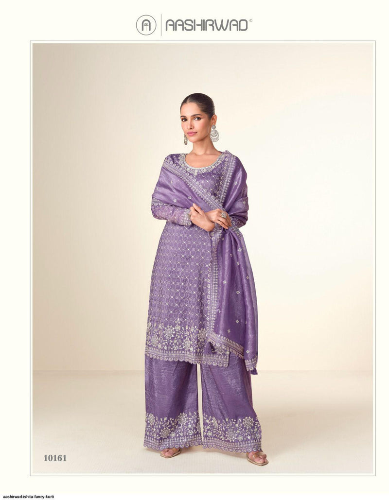 Aashirwad Ishita Premium Tissue Crush Stylish Suits