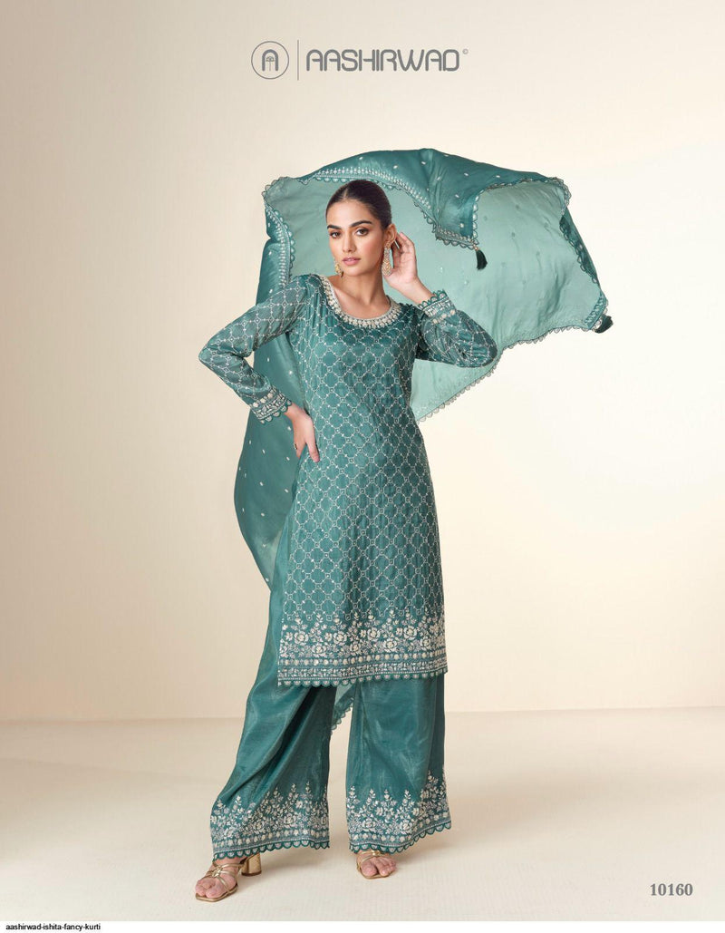 Aashirwad Ishita Premium Tissue Crush Stylish Suits