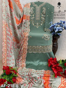 Afrozeh 218 Pure Fox Georgette Embroidered And Sequence Work Heavy Material Pakistani Suits