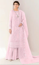 Mushq M 297 Pure Fox Gerogette Embroidered Worked Pakistani Suits