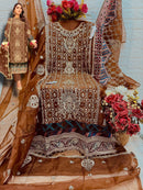 Fepic Rosemeen C 1735 Organza Embroidered With Heavy Handwork Pakistani Suits