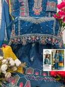 Noor Jahan NJ 58 Organza Fabric With Heavy Embroidery Pakistani Suits