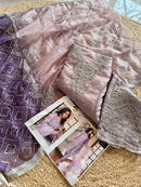 Ziaaz Designs Code 667 Organza Embroidered Handwork Semi Stitched Pakistani Outfit