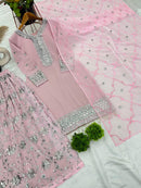 Nsr 836 Faux Georgette Silk With Heavy Embroidery Sequence Work Pakistani Suits