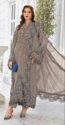 Serine S 397 D Fox Georgette Heavy Embroidered With Handwork Applic Miror Worked Pakistani Suits