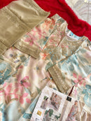 Ziaaz Designs Code 707 Organza Embroidery Diamond Work Semi Stitched Pakistani Outfit