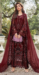 Fepic Rosemeen C 1892 C Organza Embroidered Worked Pakistani Suits