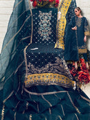 Fepic Rosemeen C 1342 B Organza Embroidered Laser Cut Worked Pakistani Suits