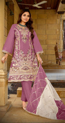 Fepic Rosemeen C 1961 D Organza Embroidered Worked Pakistani Suits