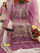 Fepic Rosemeen C 1961 D Organza Embroidered Worked Pakistani Suits
