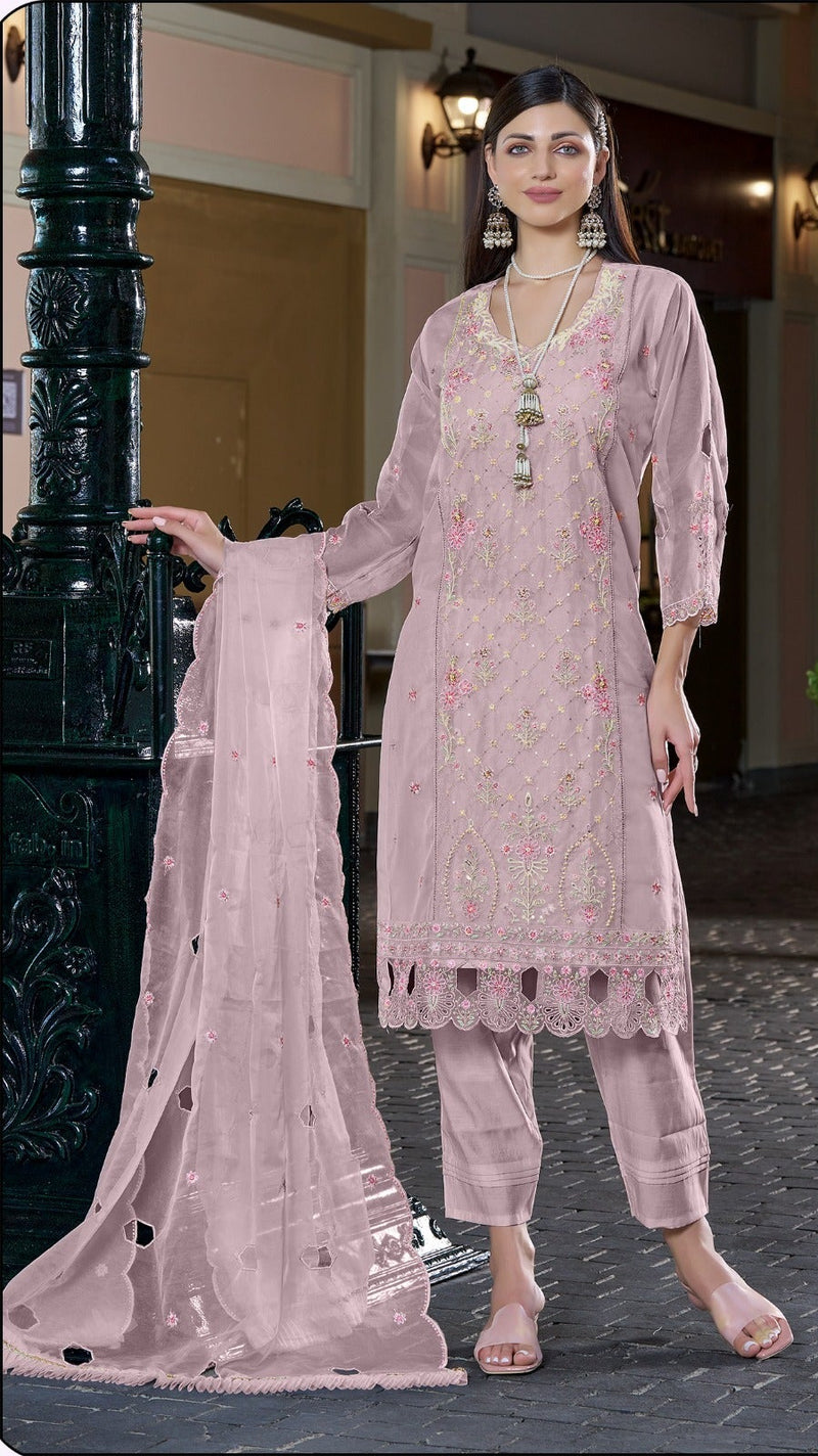 Fepic Rosemeen C 1831 C Organza Embroidered Worked Pakistani Suits