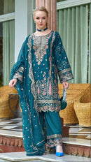 Fepic Rosemeen 1920 Organza Embroidered Worked Pakistani Suits