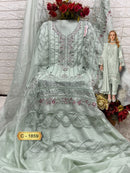 Fepic Rosemeen C 1859 Kota Checks Embroidered Worked Pakistani Suits