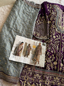 Ziaaz Designs Code 763 Georgette Heavy Handwork Embroidred Semi Stitched Pakistani Outfit