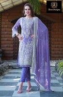 Ziaaz Designs Code 701 Georgette Heavy Handwork Embroiderd Moti Work Semi Stitched Outfit