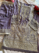 Ziaaz Designs Code 701 Georgette Heavy Handwork Embroiderd Moti Work Semi Stitched Outfit