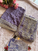 Ziaaz Designs Code 701 Georgette Heavy Handwork Embroiderd Moti Work Semi Stitched Outfit