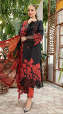 Aasha 1023 A Pure Cotton Print With Heavy Embroidery With Patches Worked Pakistani Suits