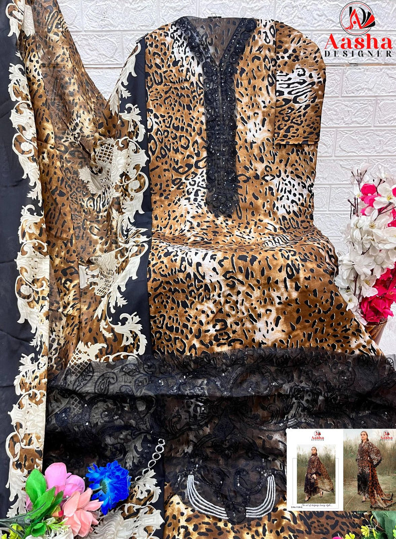Aasha 1146 A Pure Cotton With Print With Exclusive Patch Work Emboridery Work Pakistani Suits
