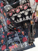 Alif Fashion 172 A Pure Cotton With Heavy Embroidery Work With Moti Work Pakistani Suits