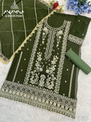 Anamsa 600 Heavy Pure Fox Georgette With Heavy Embroidered With Sequence Work Pakistani Suits