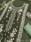 Anamsa 600 Heavy Pure Fox Georgette With Heavy Embroidered With Sequence Work Pakistani Suits