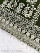 Anamsa 600 Heavy Pure Fox Georgette With Heavy Embroidered With Sequence Work Pakistani Suits