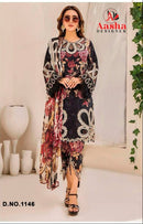 Aasha 1146 Pure Cotton Print With Exclusive Patch Embroidery Worked Pakistani Suits