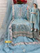 Fepic C 1955 Organza Embroidered With Hand Worked Pakistani Suits