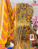 Aasha 1016 D Pure Cotton Print Embroidery Worked Pakistani Suits