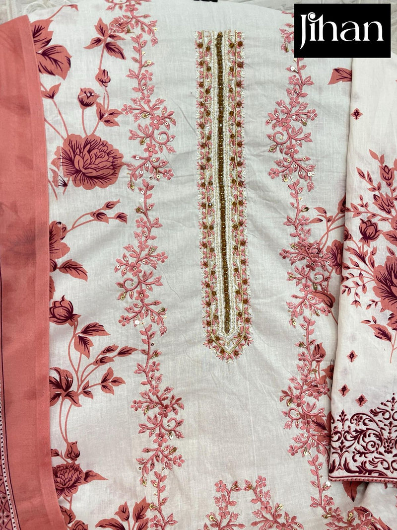 Jihan 3546 A Havy Embroidered And Khatli Worked Pakistani Suits