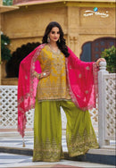Your Choice 1001 Heavy Chinon  And Embroidery Worked Pakistani Suits