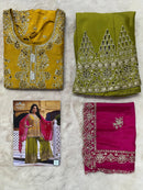 Your Choice 1001 Heavy Chinon  And Embroidery Worked Pakistani Suits