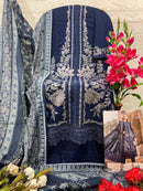 Maria B 8082 Rayon With Heavy Embroidery Worked Pakistani Suits