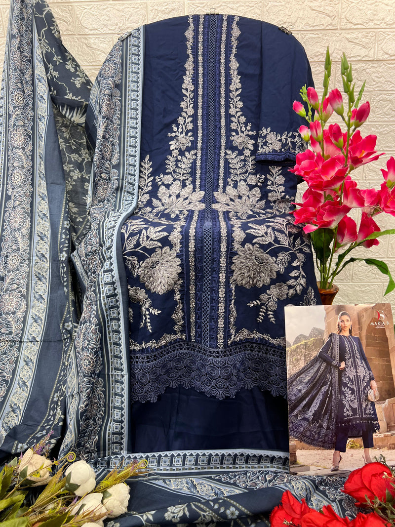 Maria B 8082 Rayon With Heavy Embroidery Worked Pakistani Suits