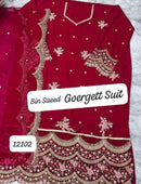 Bin Saeed 12102 Goergett Embroidery Worked Pakistani Suits