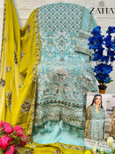 Zaha 10257 Jorget Heavy Embroidery And Mothi Worked Pakistani Suits