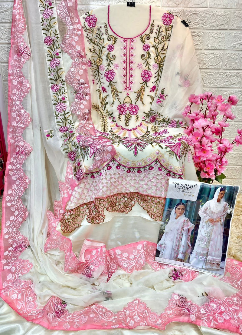 Sobia Nazir 1005 Georgette Heavy Embroidery Worked Pakistani Suits