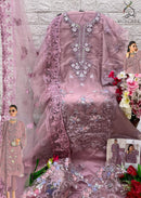 Rungrez 5018 B Organza Heavy Embroidery Worked Akistani Suits P