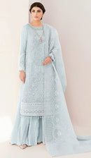 MUSHQ  M 297 A Top :- Pure Fox georgette Embroidered Worked Pakistani Suits