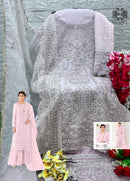 MUSHQ  M 297 C Top Pure Fox georgette Embroidered Worked Pakistani Suits