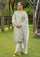 Mushq Shraddha M 301 D  Organza Embroidered And Khatli Worked Pakistani Suits