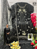 Mushq Shraddha M 301 A Organza Embroidered And Khatli Worked Pakistani Suits