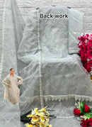 Mushq Shraddha M 301 D  Organza Embroidered And Khatli Worked Pakistani Suits